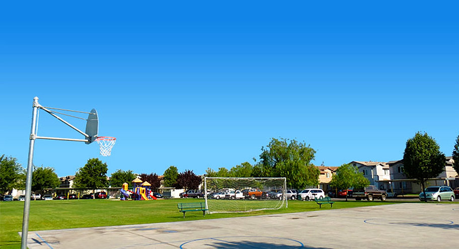 Our apartment community offers a large central park with soccer field ...