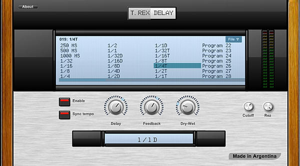 pack gratuit T. Rex Bass ,T. Rex Delay  plugin