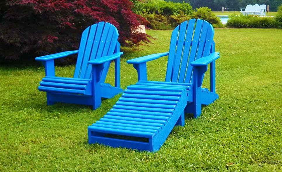  Adirondack Chair With Ottoman. on adirondack chairs different color