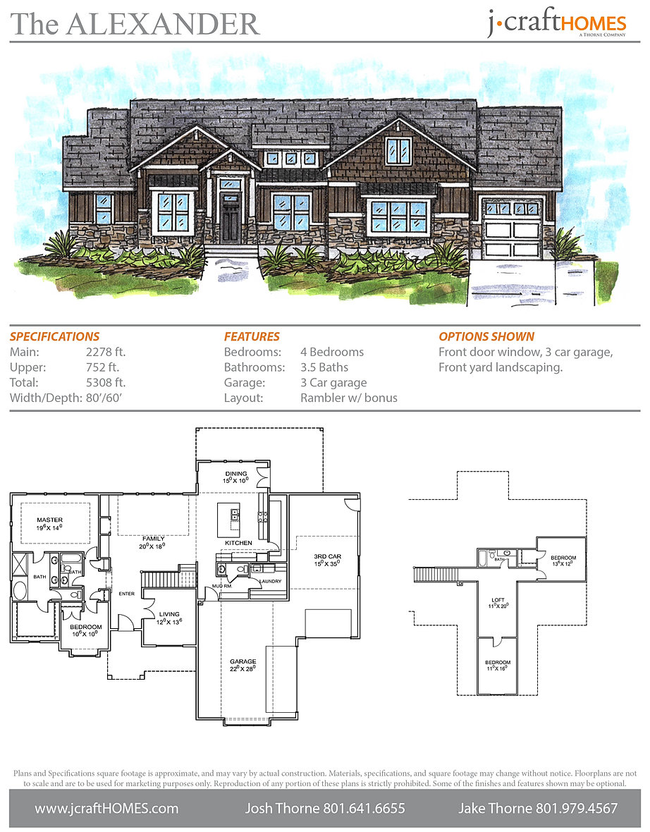 JCraft Homes Utah Homebuilder The Alexander