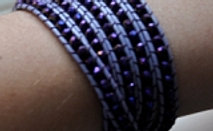 Violet Crystal Wrap Bracelet