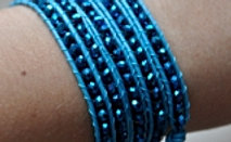 Blue Crystal Wrap Bracelet