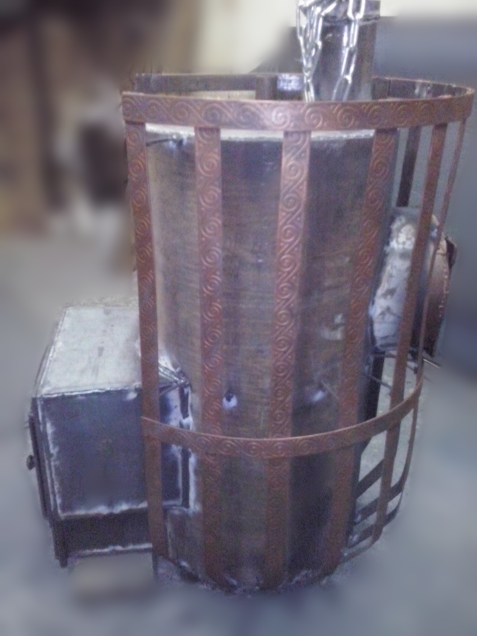 Печь для бани из трубы 530 вертикальная