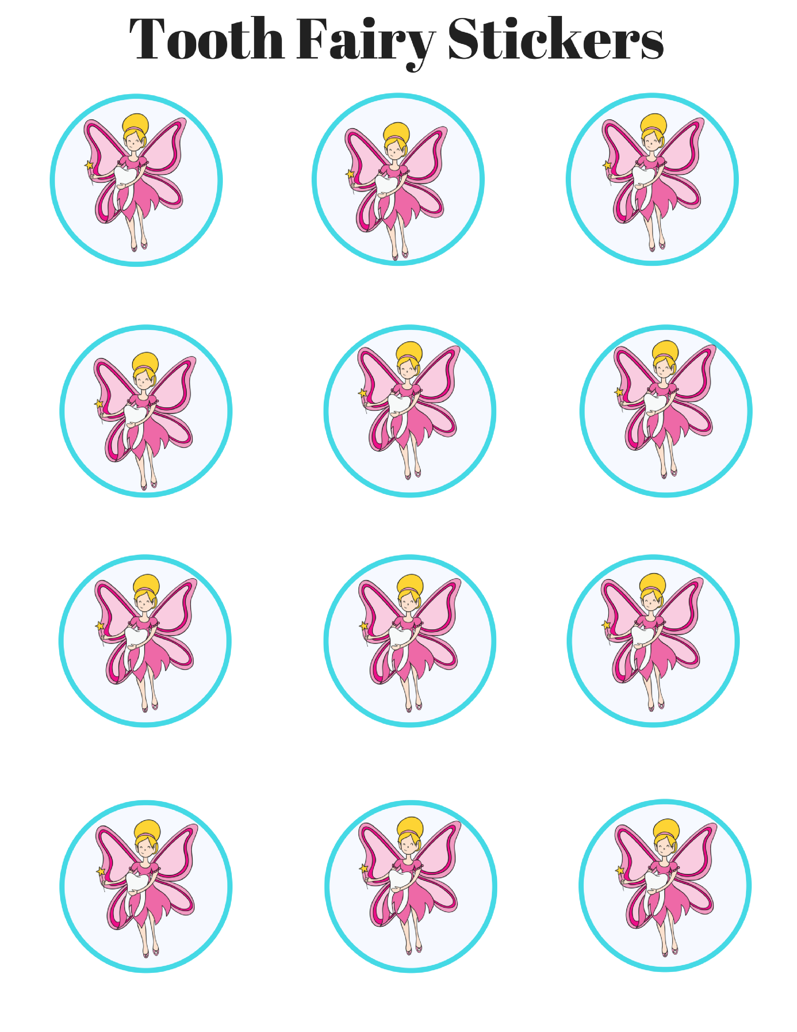 Tooth Fairy-Adorable Free Printable's!