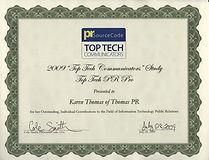 PRSourceCode Top Tech Communicators Awar