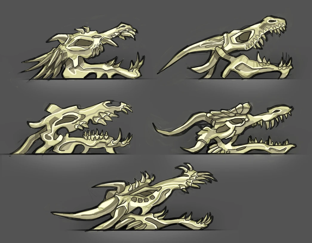 dragon skull concept art