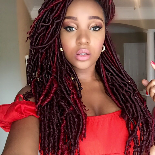 Nubian Goddess CROCHET faux Locs - BURGUNDY (Bundle Deals)