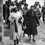 Women walked in Montgomery.