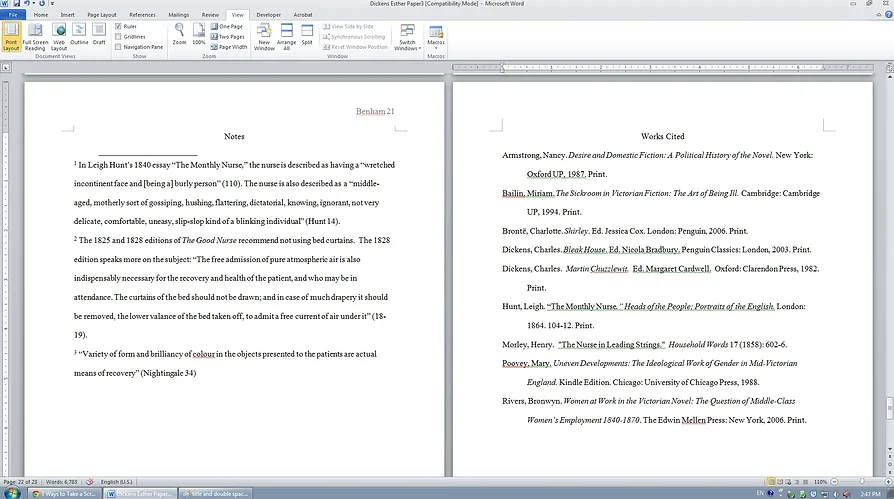 mla notes formatting double spaced 12 point font
