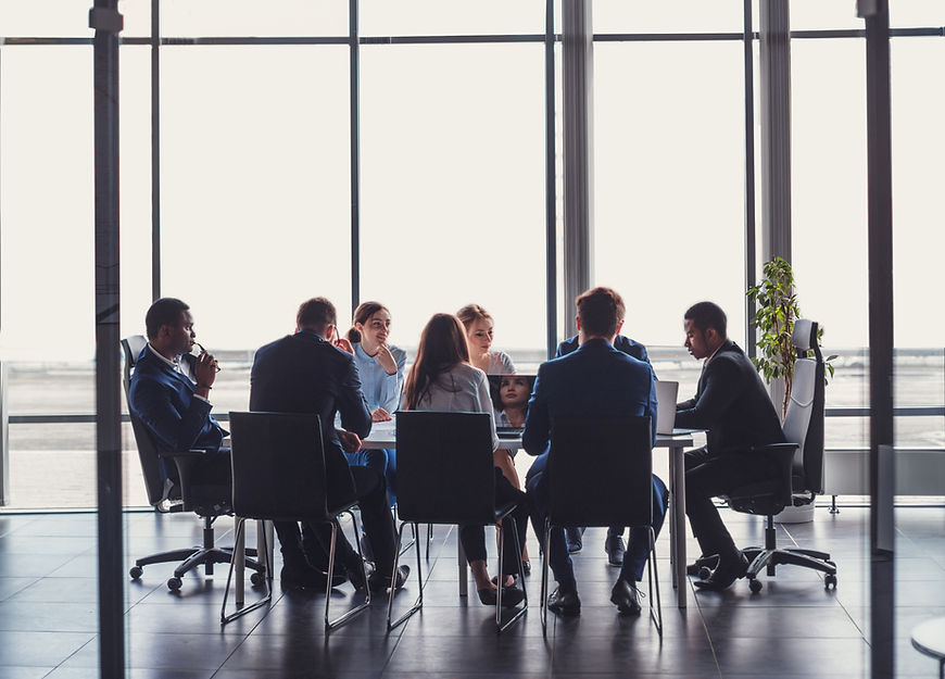 Business meeting with a diverse group of people