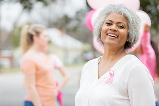 Woman with Pink Ribbon