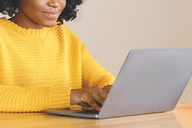 Working on Laptop