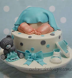 Baby Bottom baby shower cake