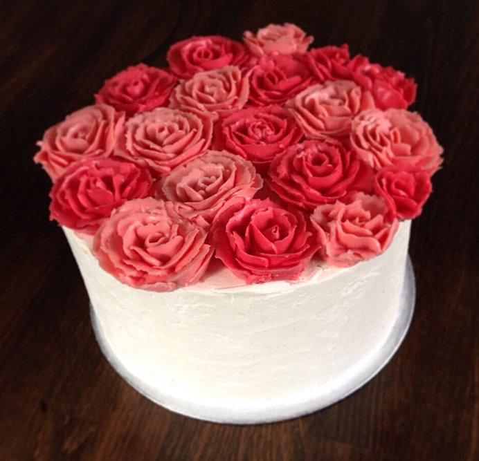 by rory meikle buttercream rose cake