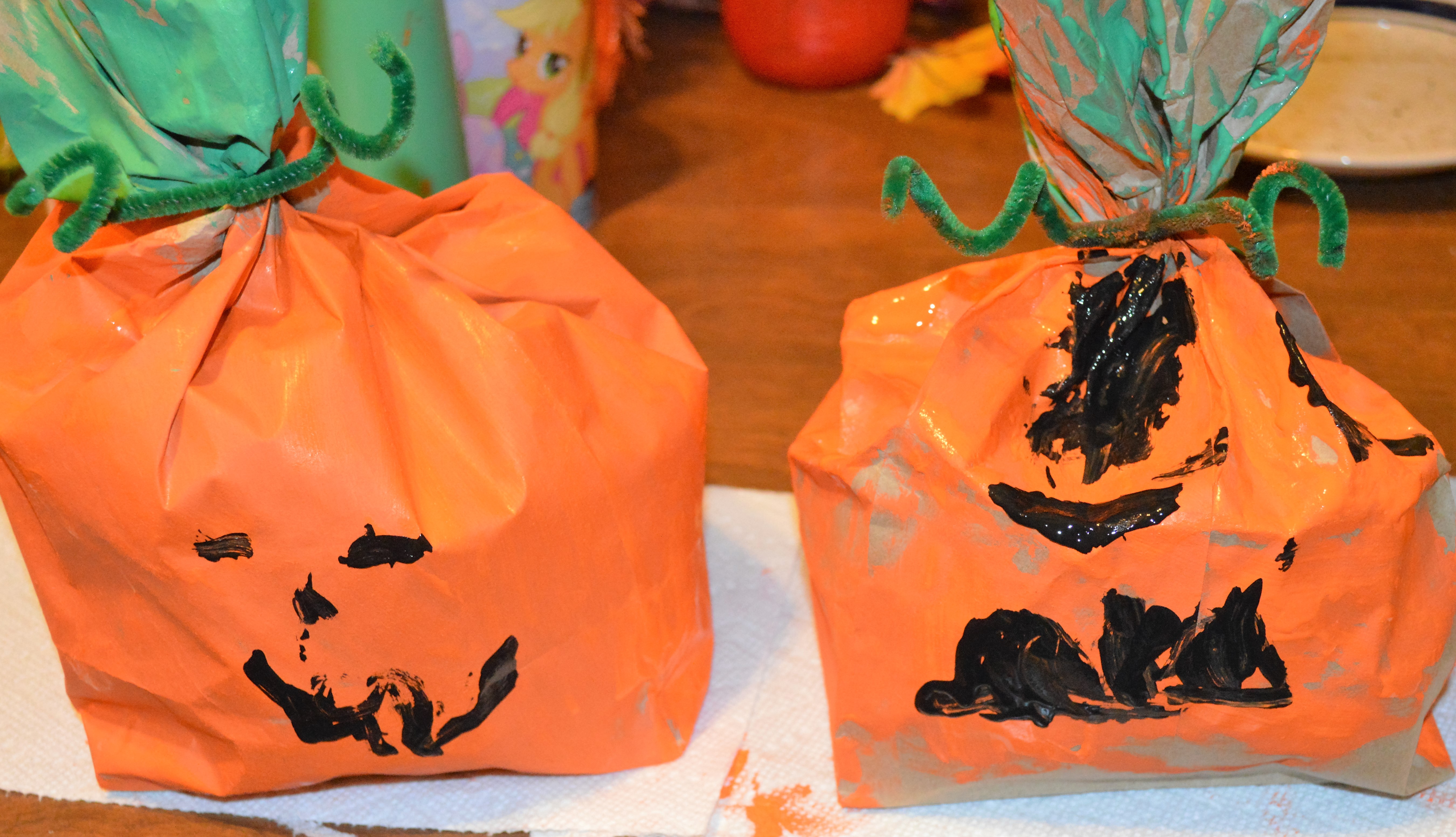 Painted Pumpkin Bags triedandmade
