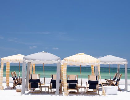 luxury beach set up