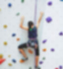 Woman Rock Climbing