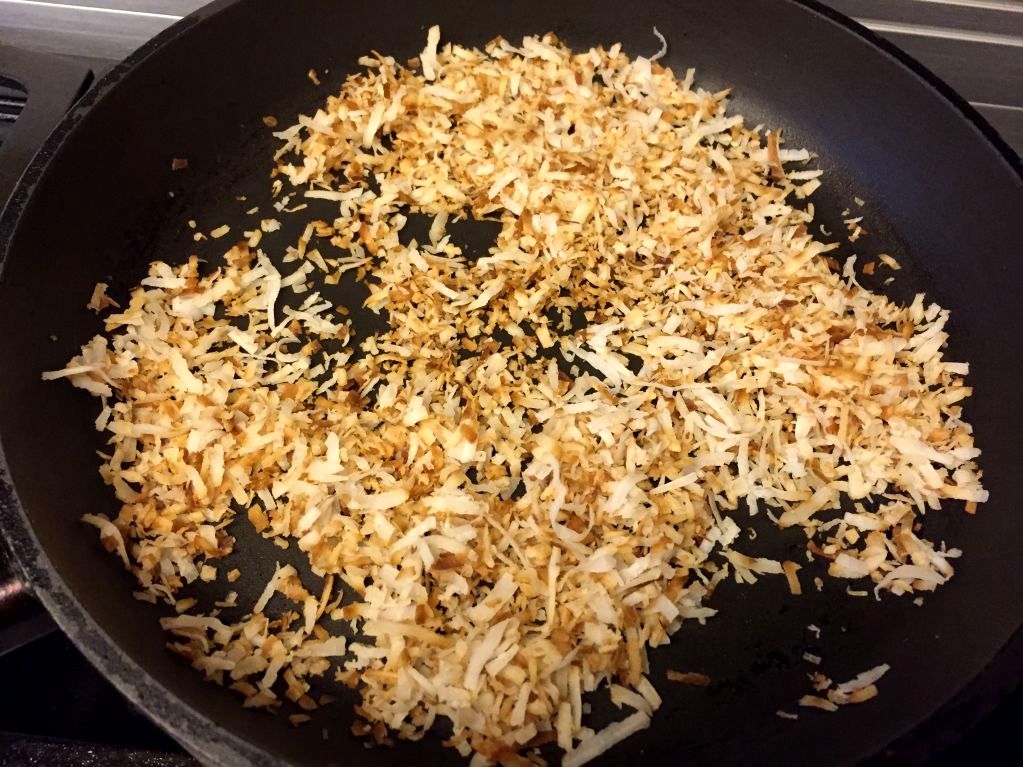 Thai mango chicken salad pan roasted coconut