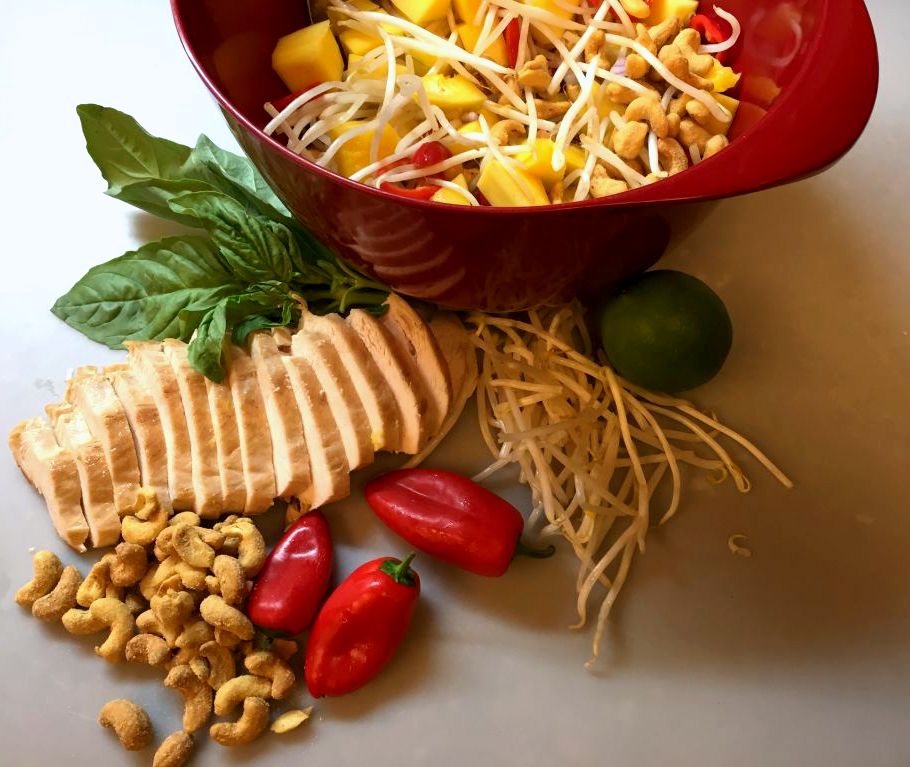Thai mango chicken salad