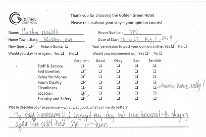 please describe your customer service experience