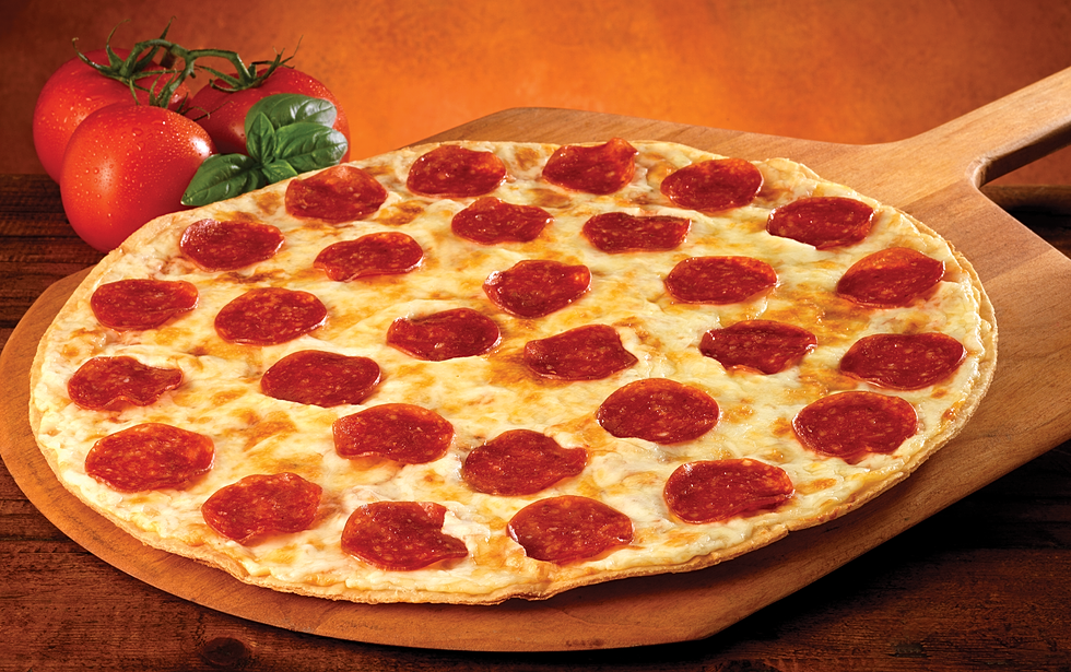 thin crust pizza calories