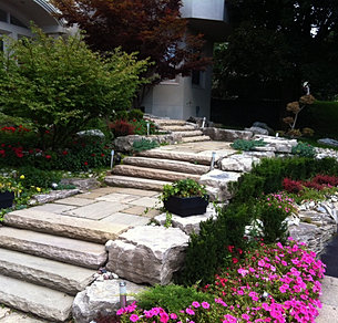 Flagstone Steps and Rockery