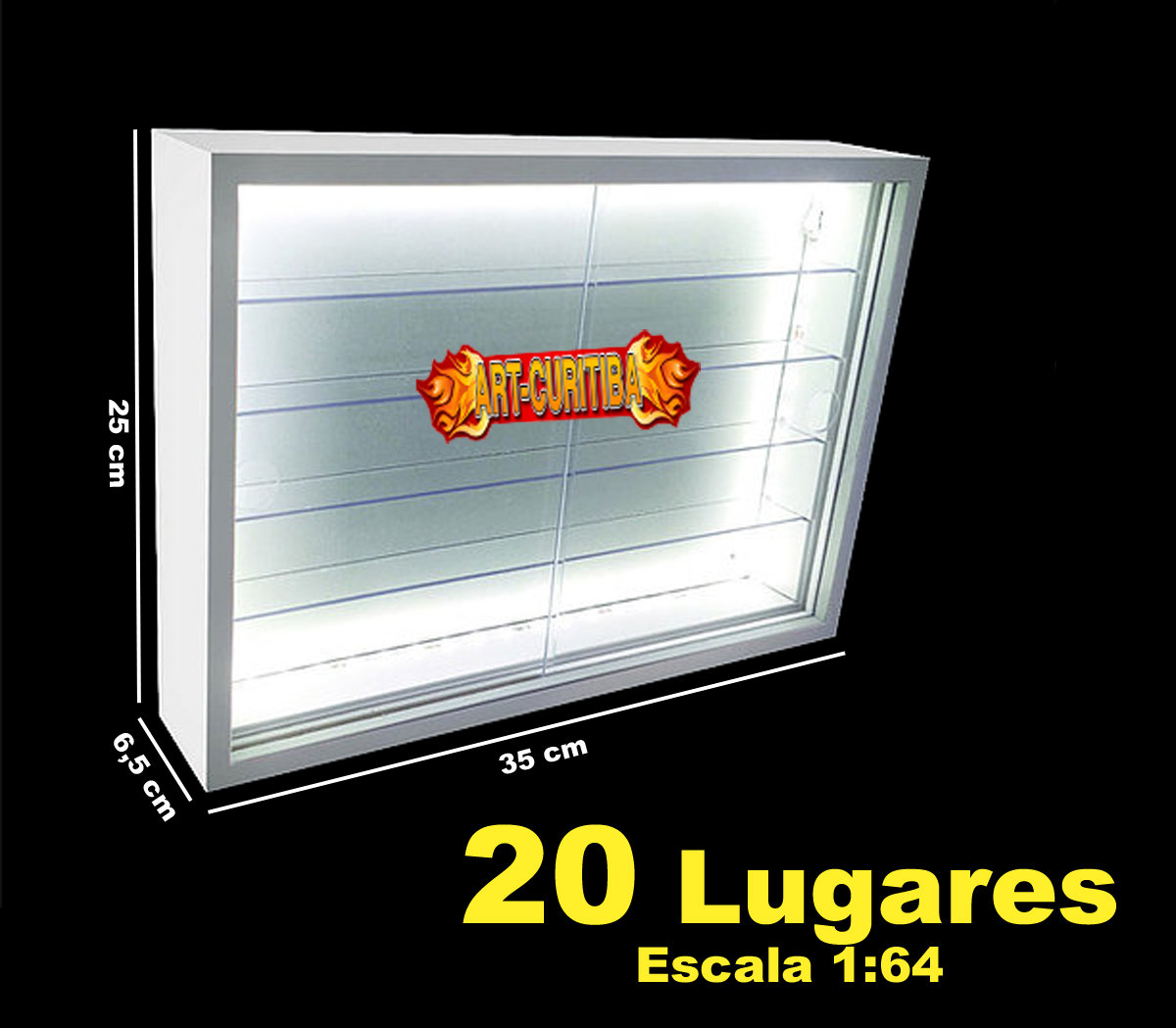 Estante Hot Wheels Expositor Led Portas Art Curitiba