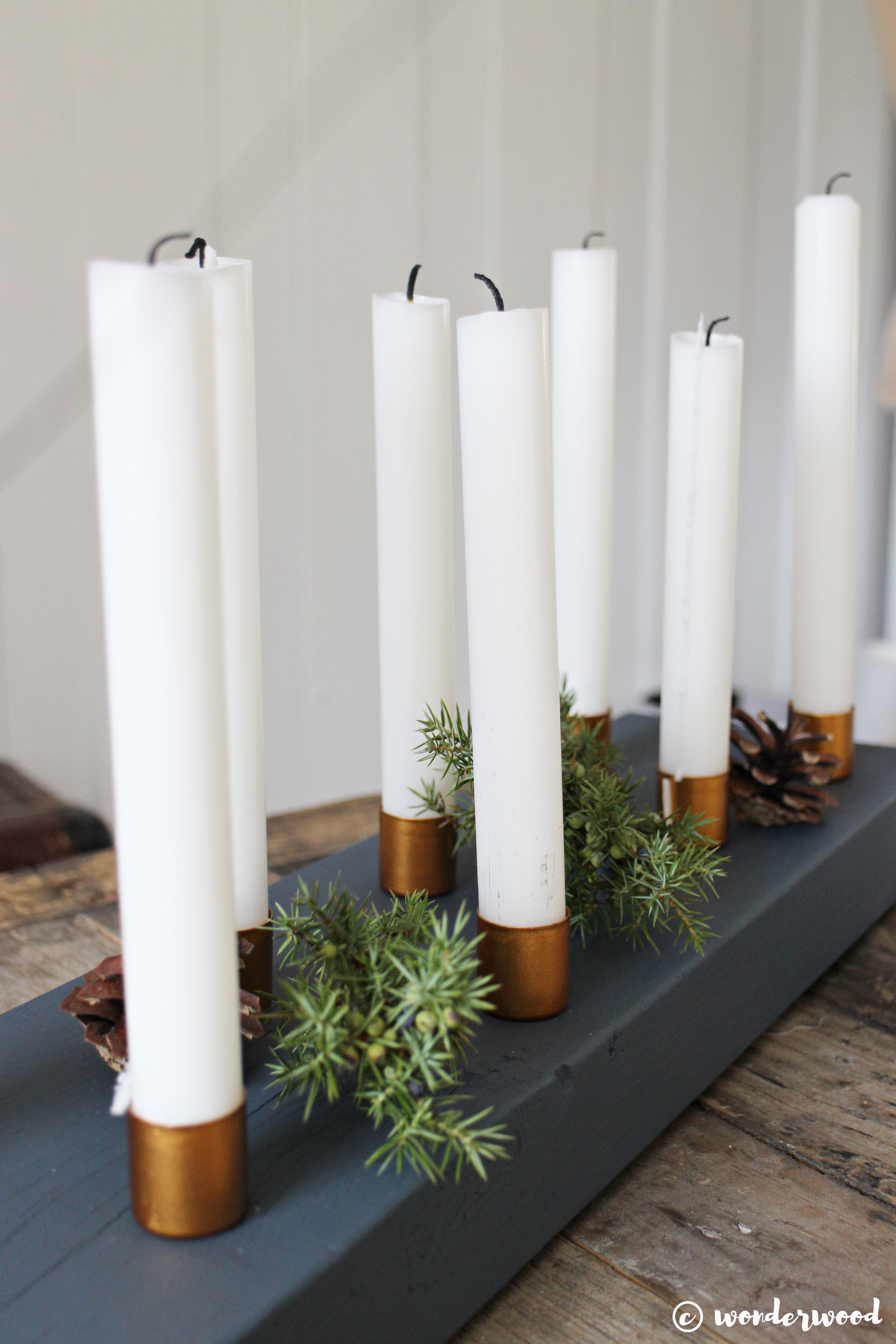 TIPS TIL HJEMMELAGDE JULEGAVER 3: diy lysestake av tre og kobber // HOMEMADE CHRISTMAS GIFT IDEA 3: diy wood and copper candle holder