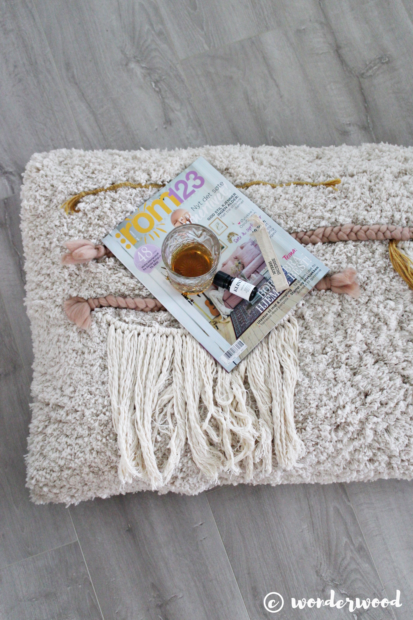 IKEA hack: badematte til stor boho pute // bath mat to large boho pillow