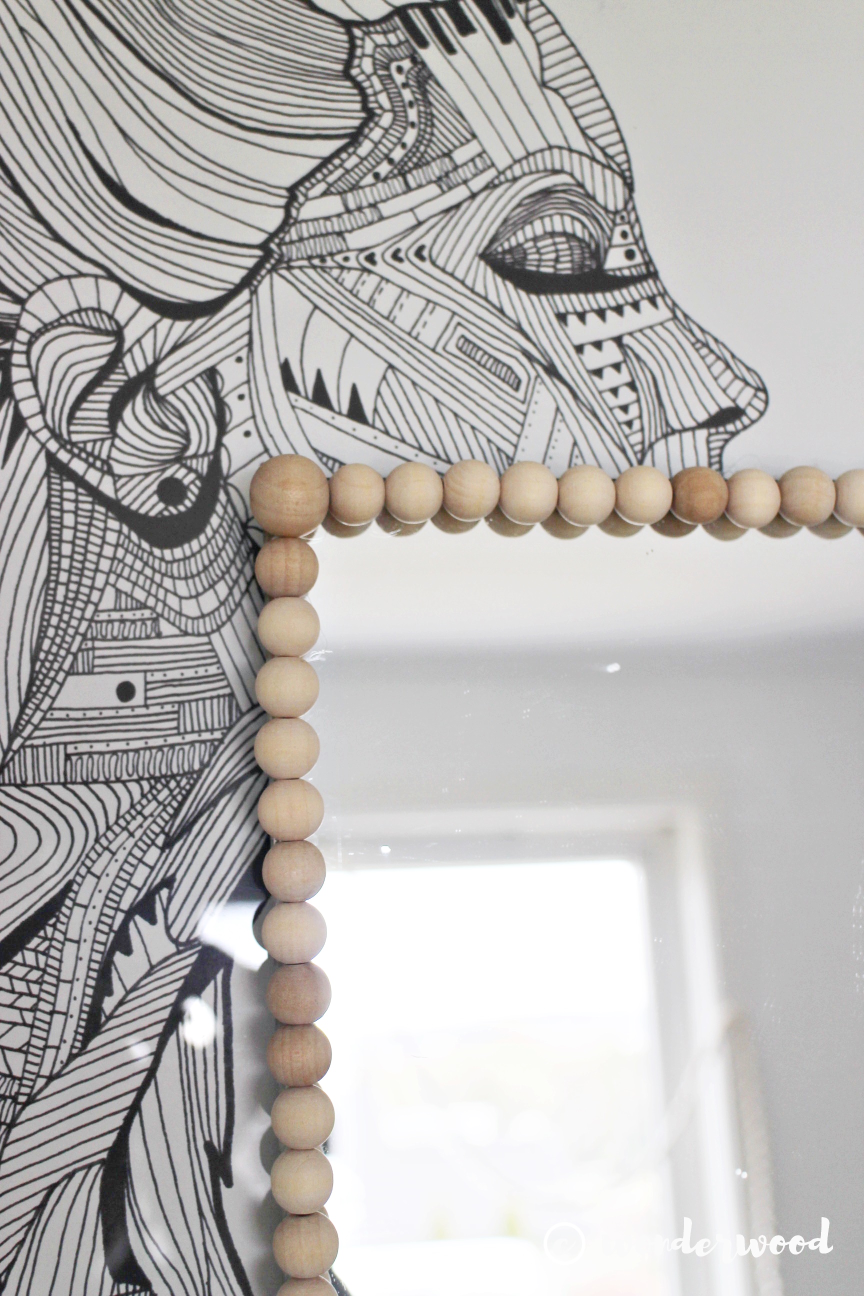 diy speil med tre-perler // diy beaded mirror