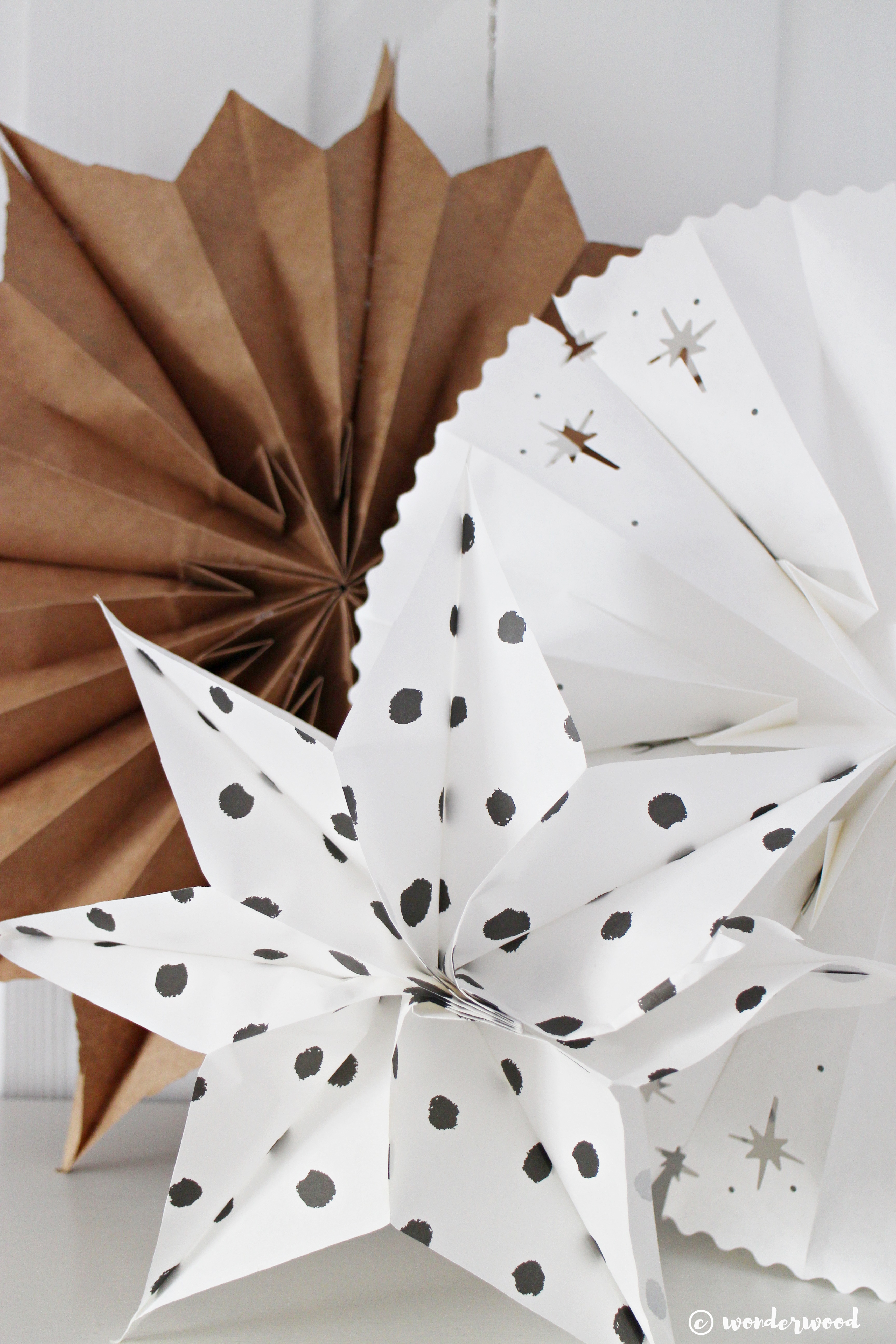 diy papirpose-stjerne // diy paper bag star