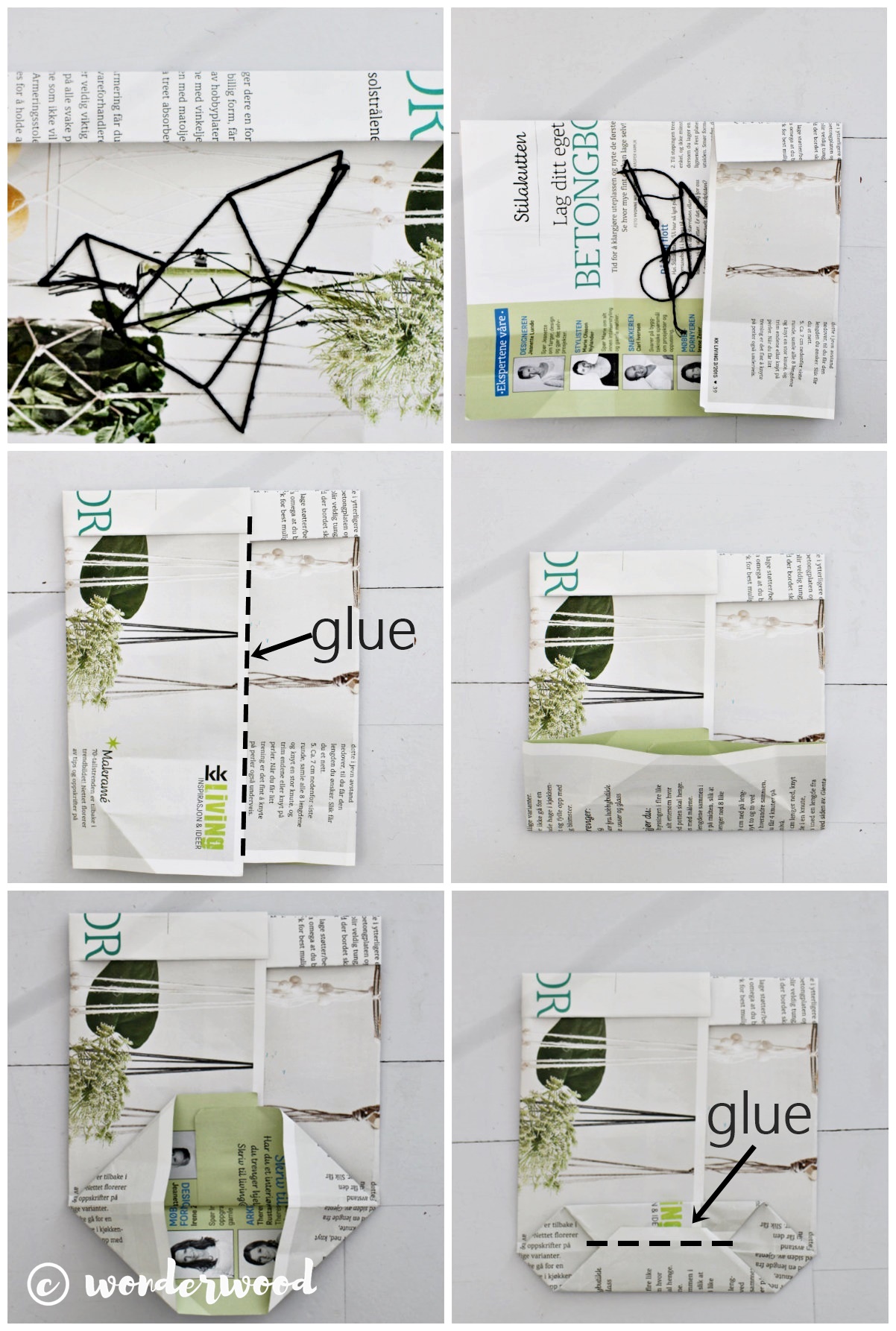 diy broderte papirposer // diy embroidered paper bags (Monthly Makers)