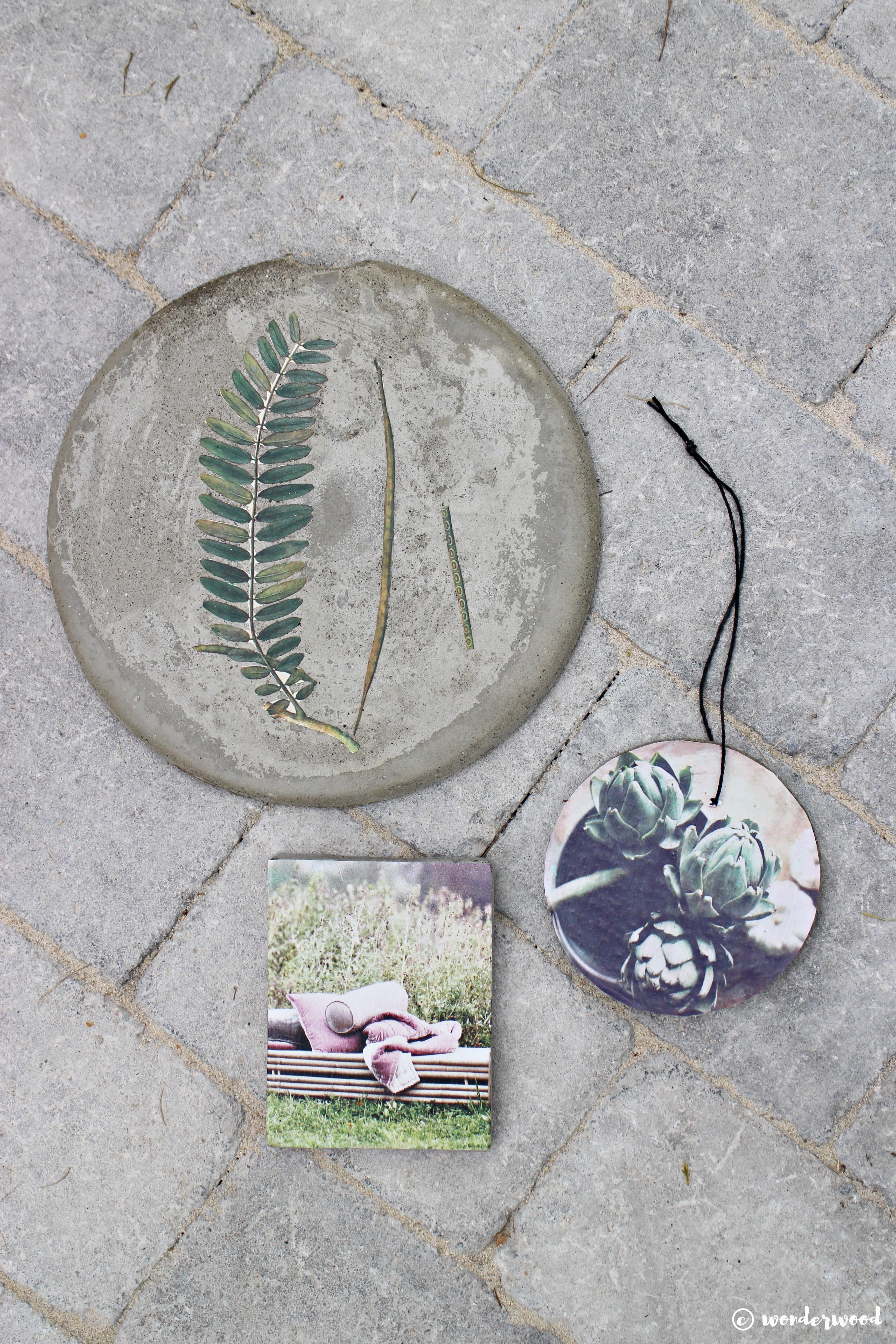 diy støpte fliser med motiv // diy molded tiles with prints