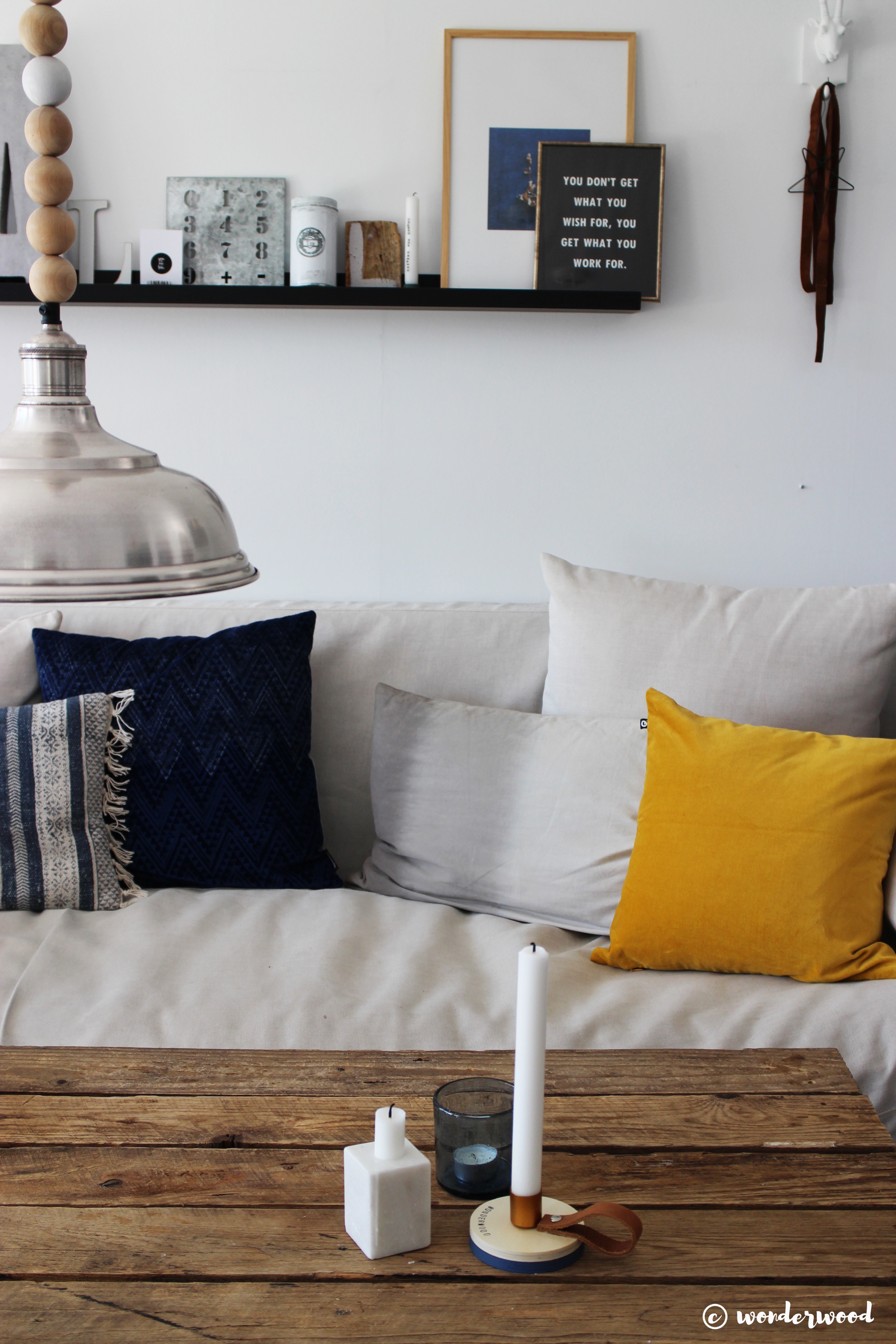 diy lysestake i tre // diy wooden candle holder