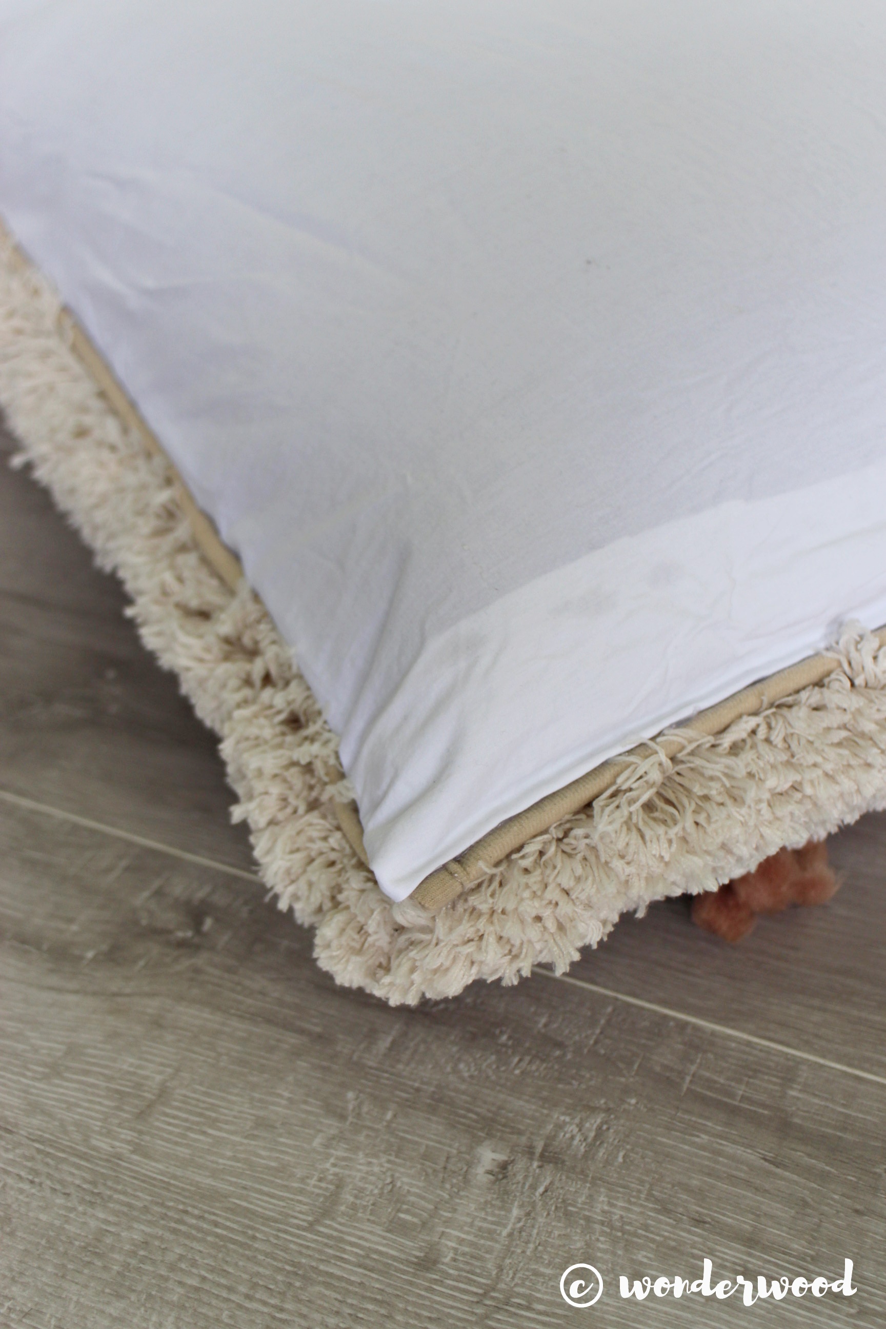 IKEA hack: badematte til stor boho pute // bath mat to large boho pillow