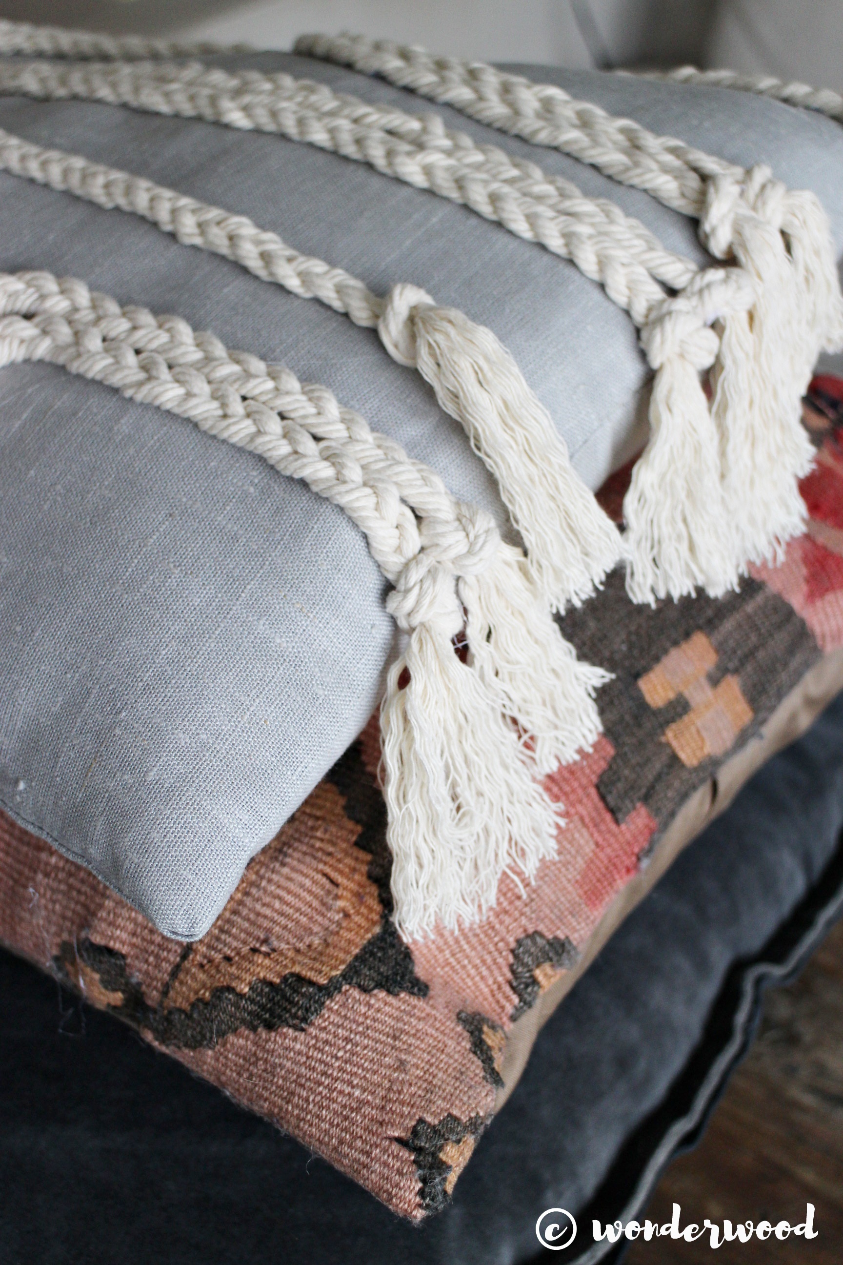 diy boho pute // diy boho pillow