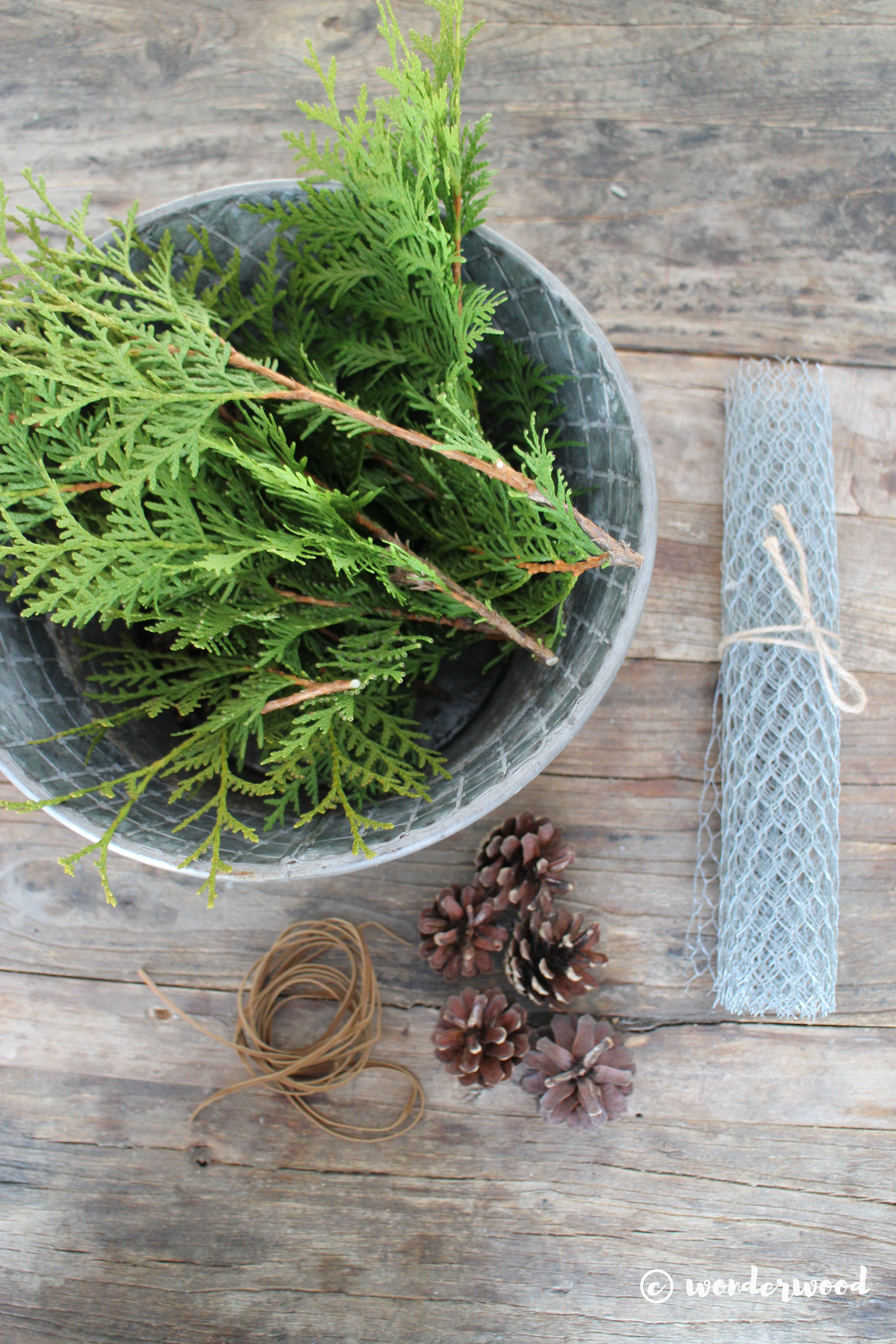 diy kremmerhus av hønsenetting // diy chicken wire cornets