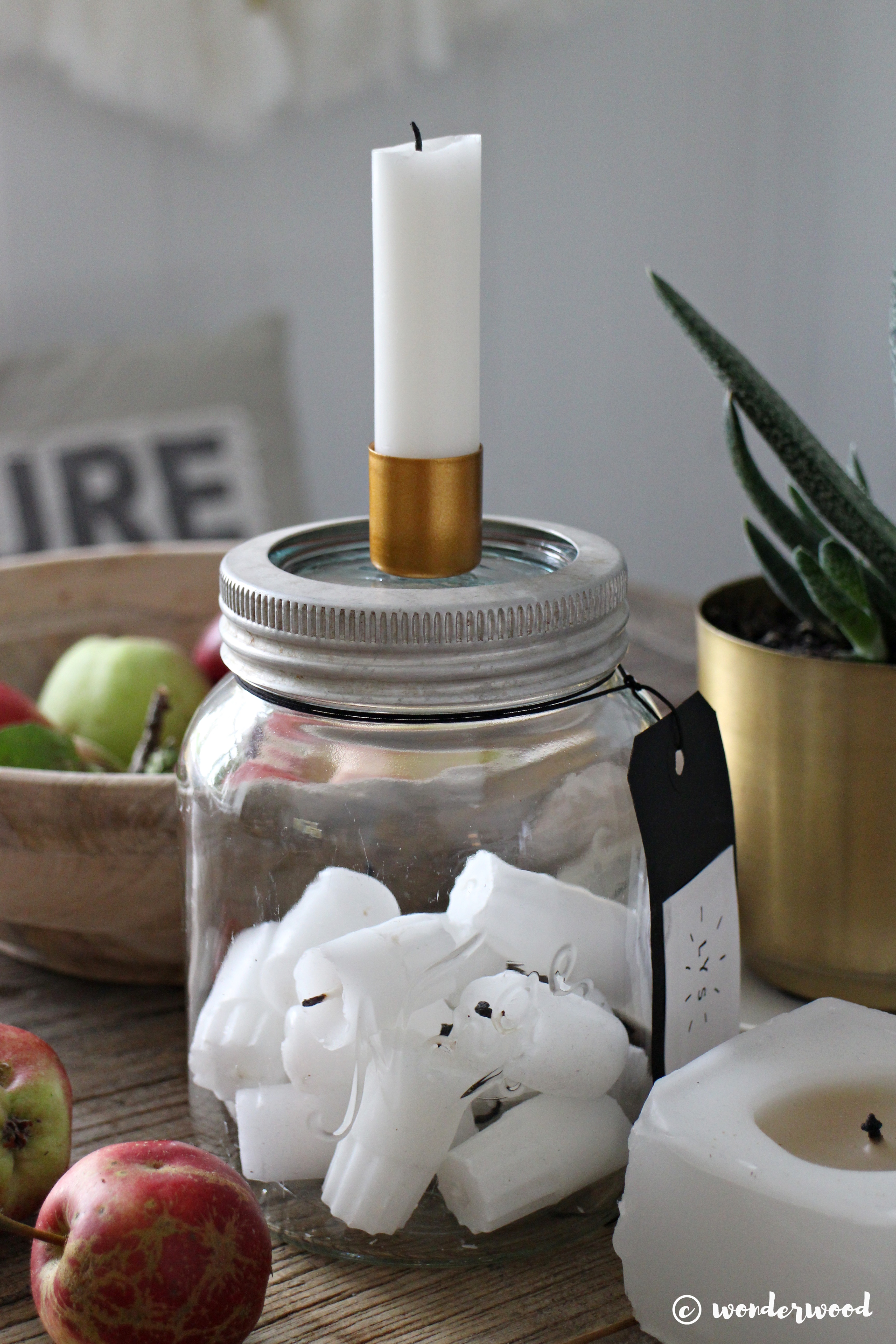diy stumplysestake // diy candle holder in a jar