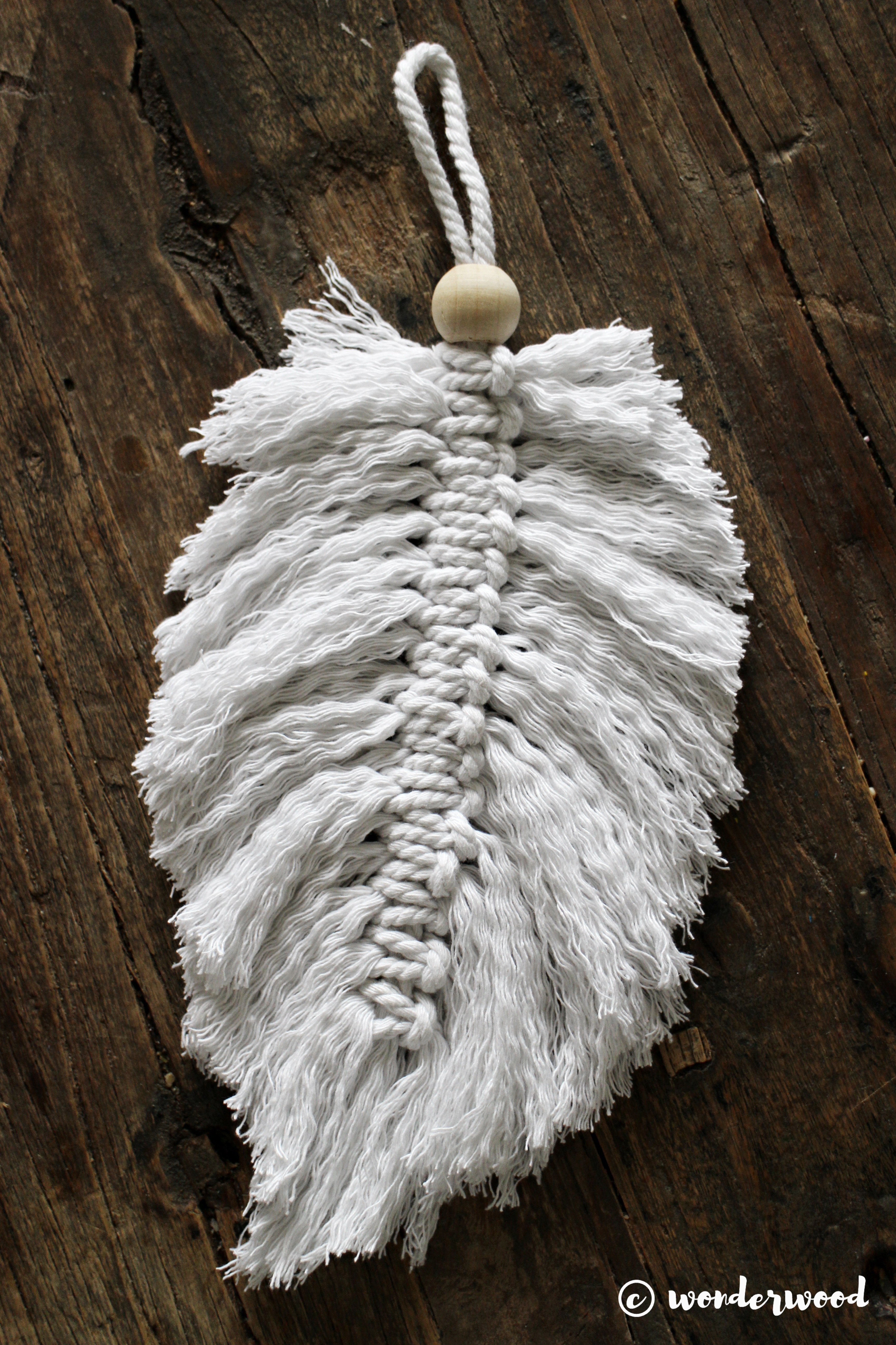 diy makrame fjær // diy macrame feathers