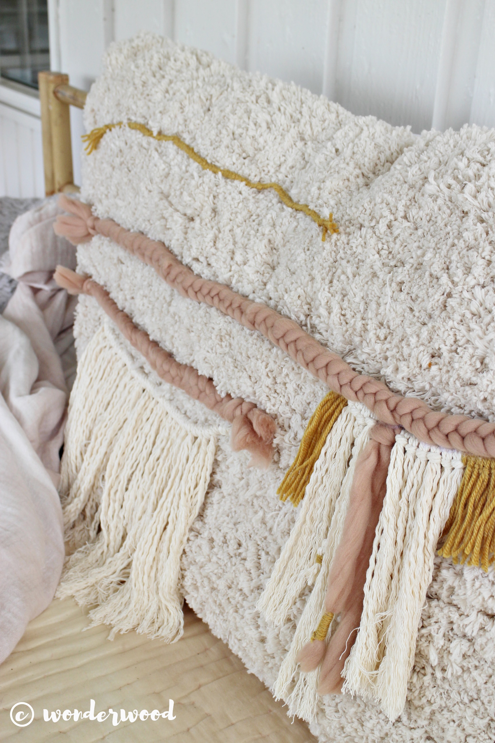 IKEA hack: badematte til stor boho pute // bath mat to large boho pillow
