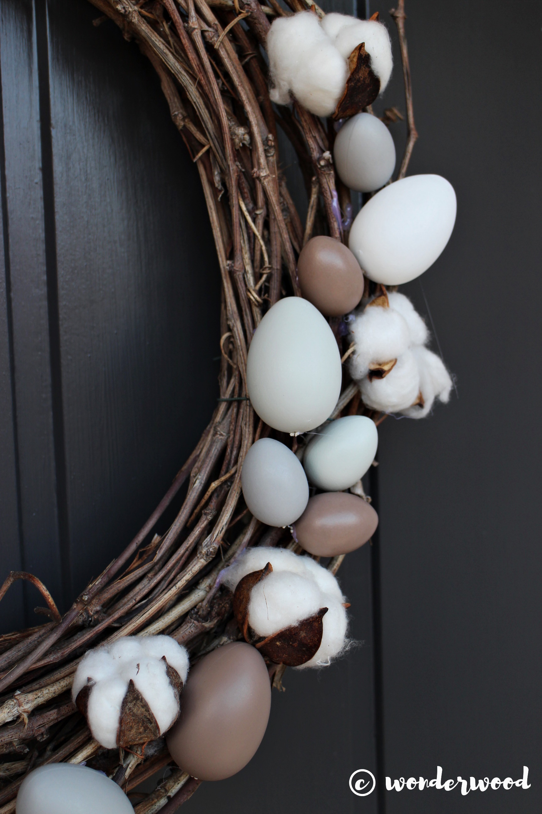 diy enkel påskekrans // diy easy easter wreath