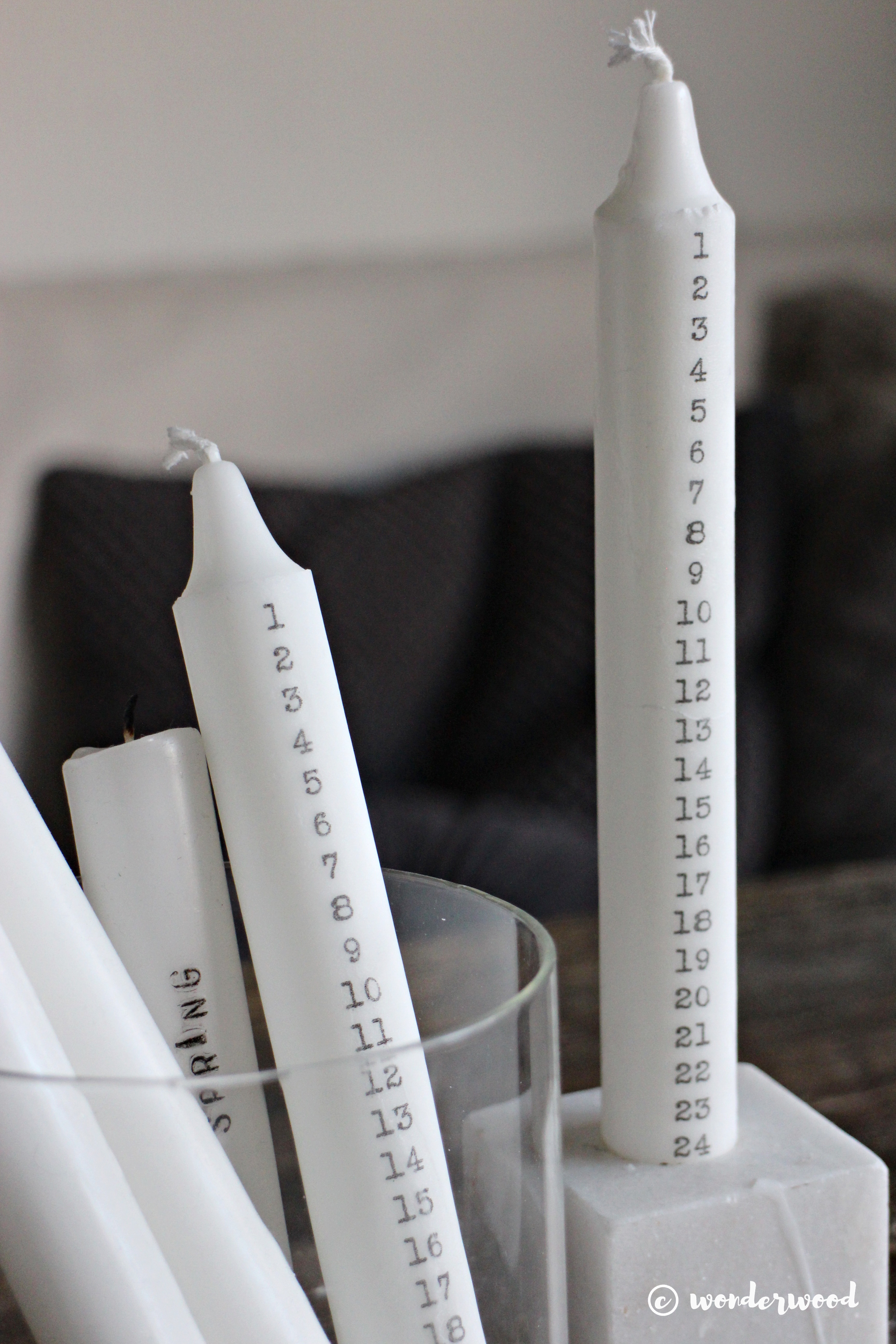 diy kalenderlys // diy calendar candles