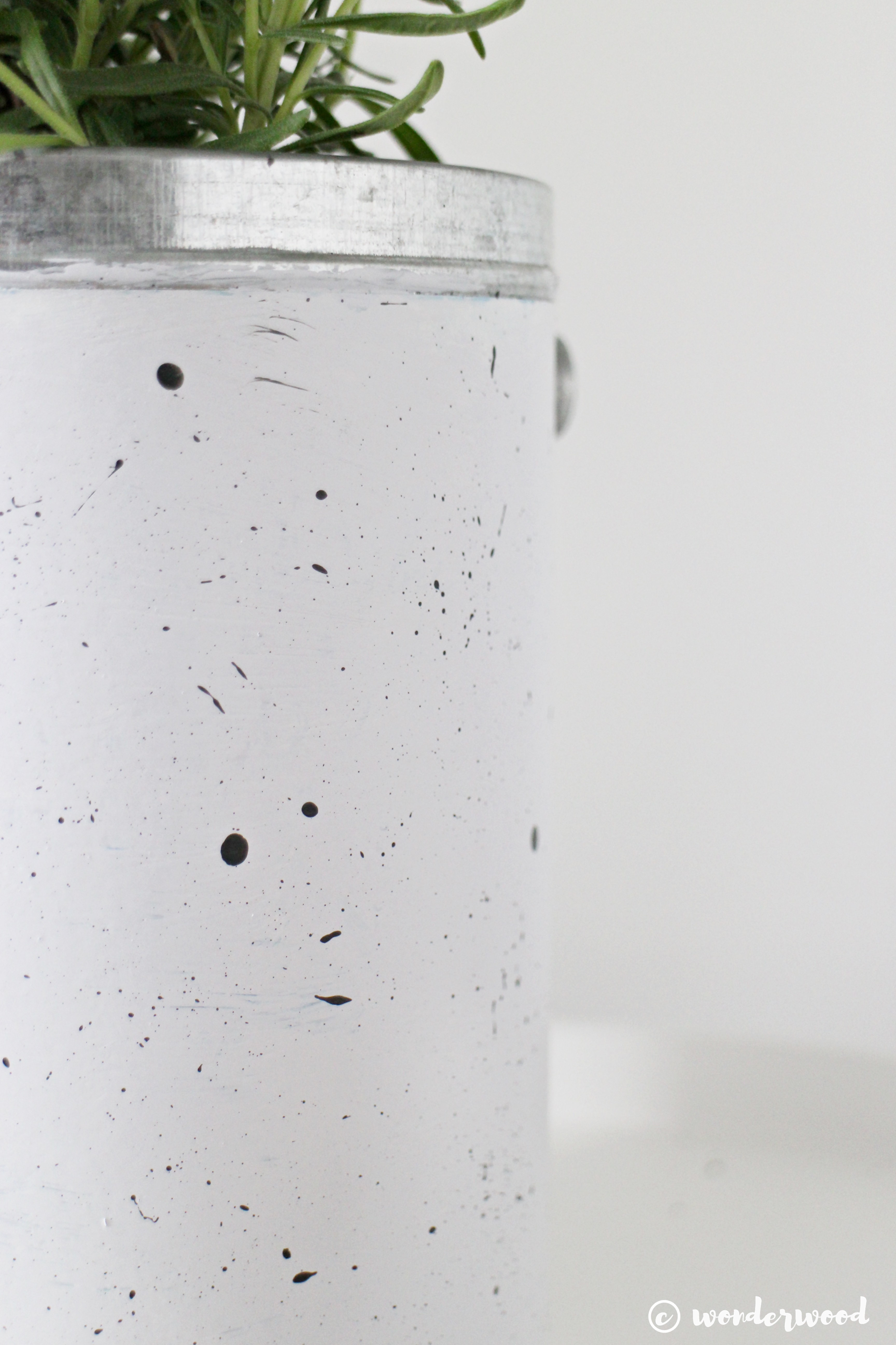 diy speckled pot