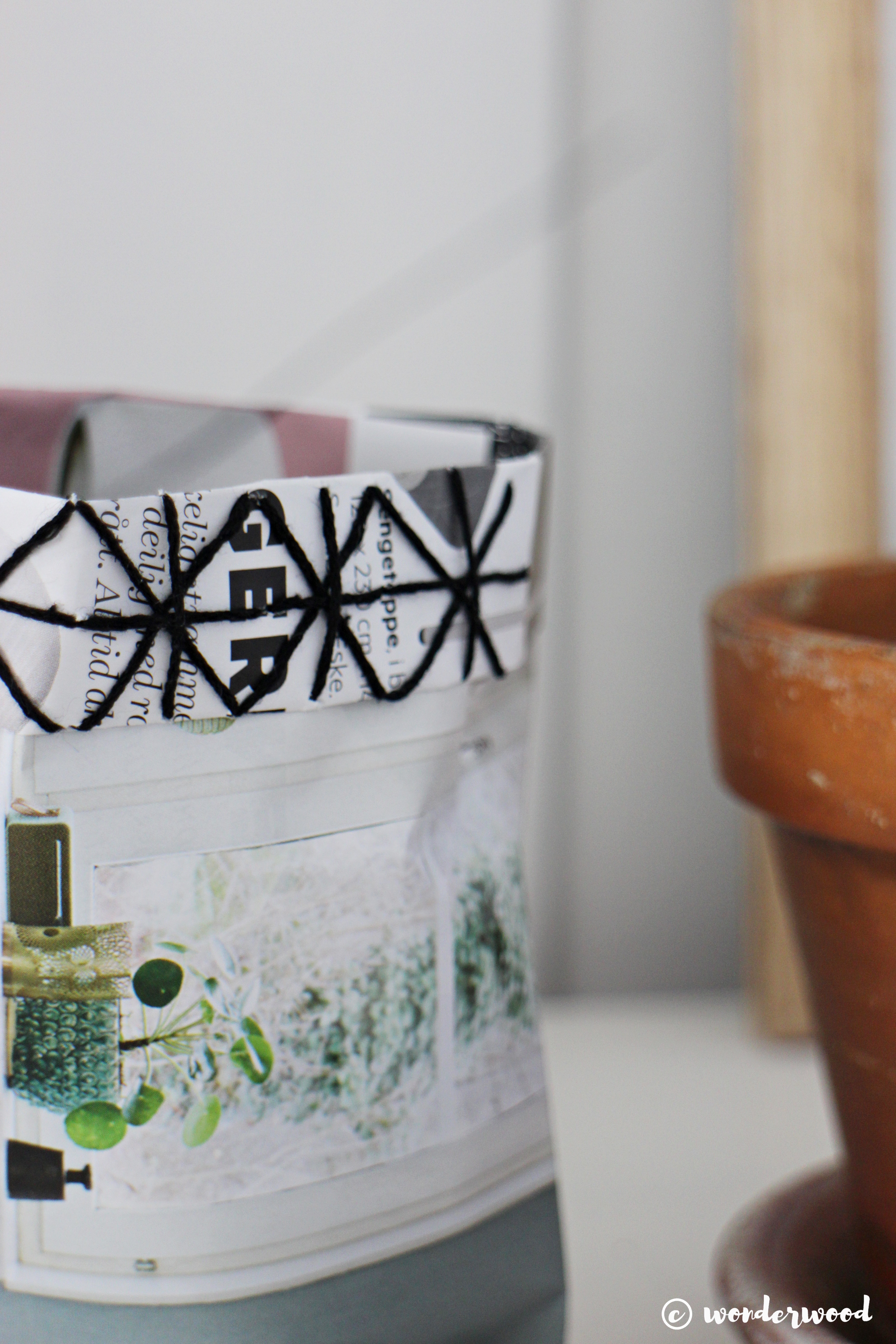 diy broderte papirposer // diy embroidered paper bags (Monthly Makers)