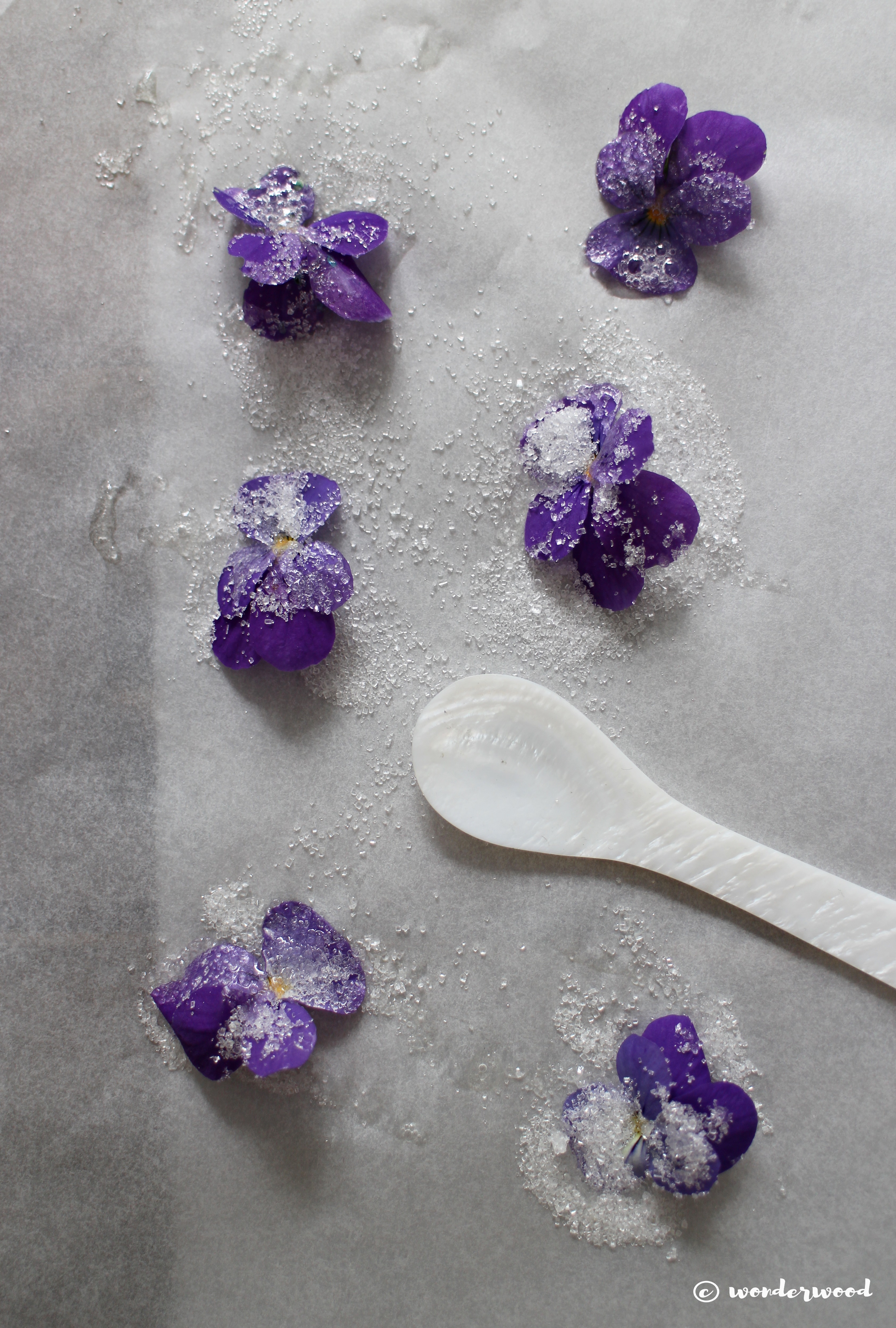 diy kandiserte blomster // diy candied flowers