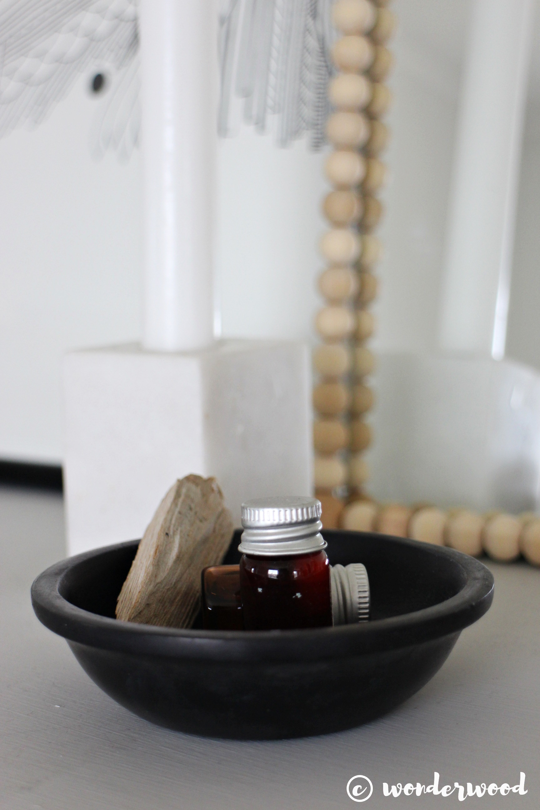diy speil med tre-perler // diy beaded mirror