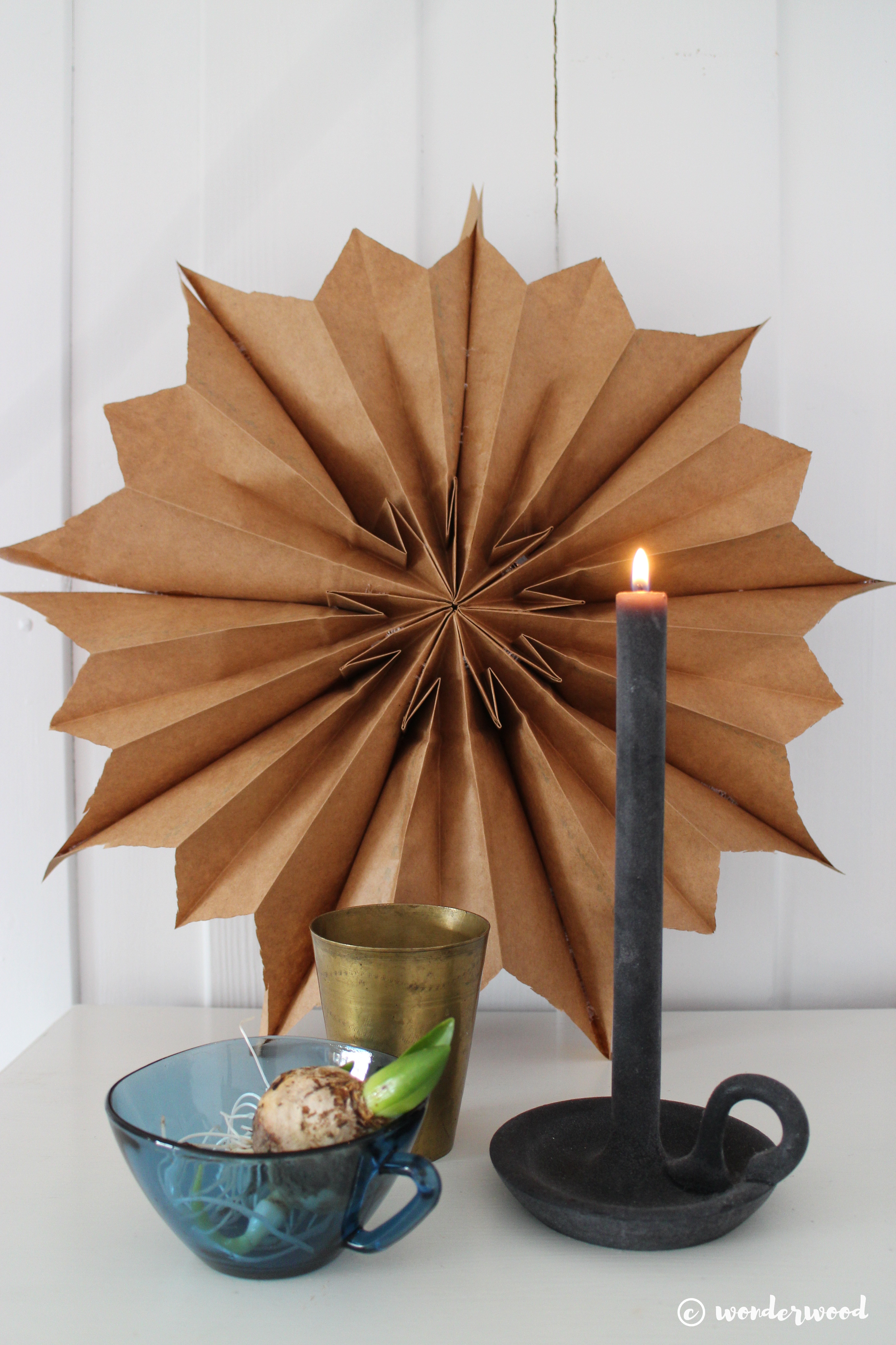 diy papirpose-stjerne // diy paper bag star