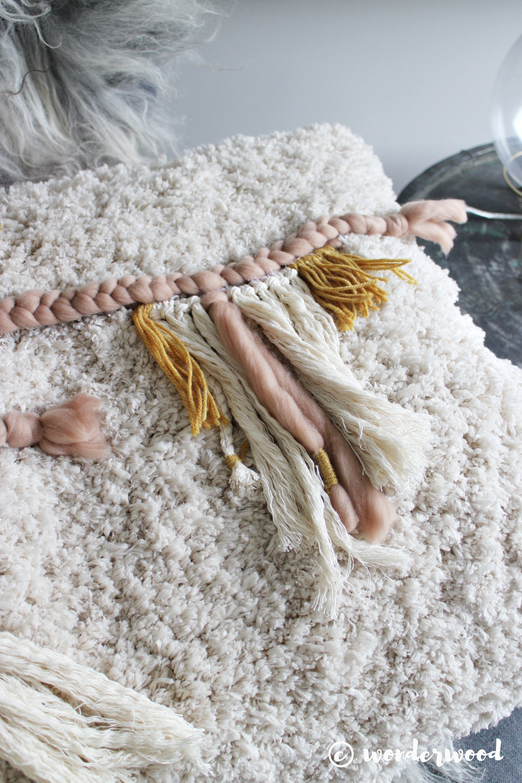 IKEA hack: badematte til stor boho pute // bath mat to large boho pillow