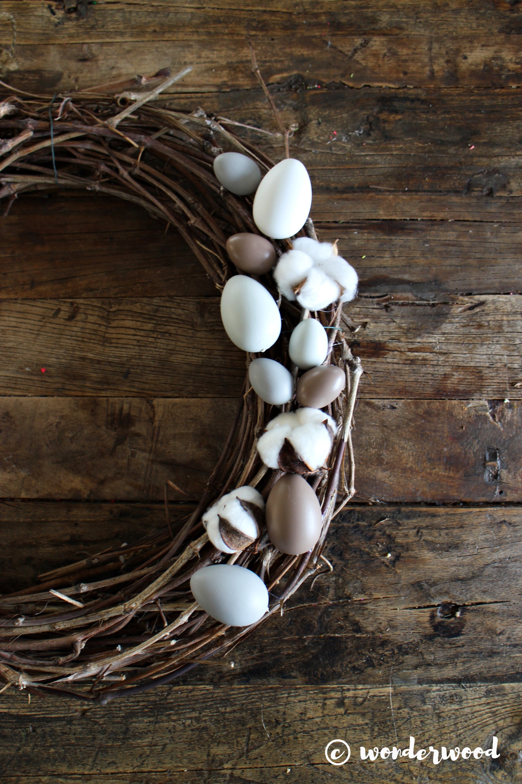 diy enkel påskekrans // diy easy easter wreath