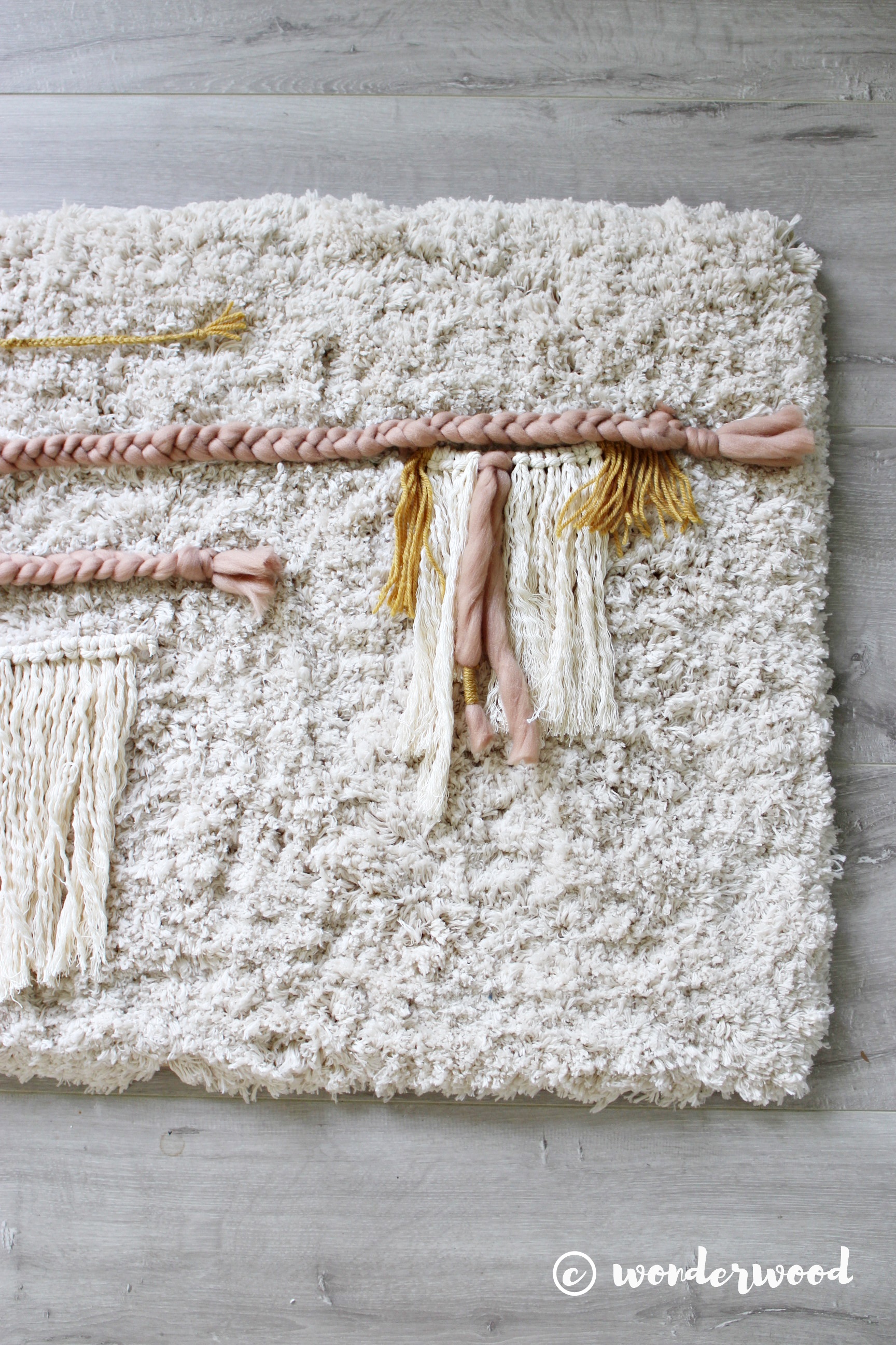 IKEA hack: badematte til stor boho pute // bath mat to large boho pillow